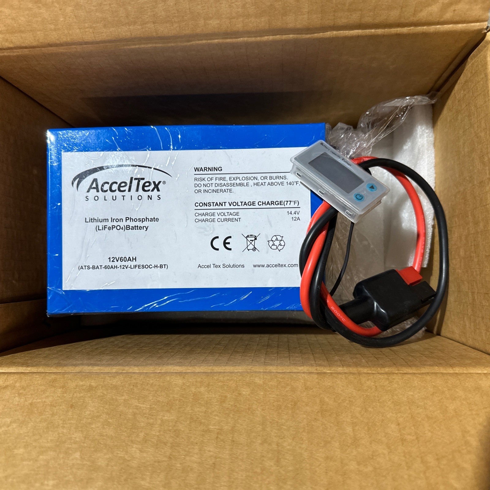 🔴ATS-BAT-60AH-12V-LIFESOC-H-BT 12V 60Ah LiFePO4 Lithium Battery w/ Heater, ‼️