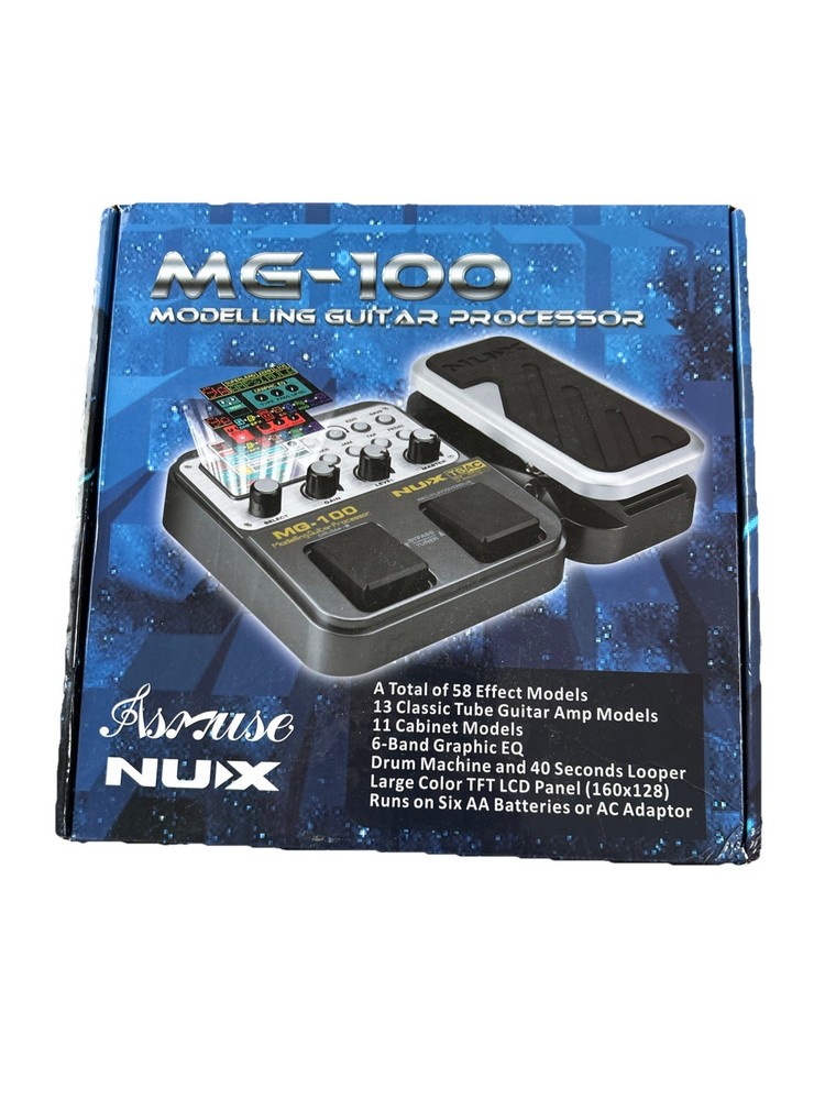 Nux Mg-100 Modeling Guitar Processor Multi Effects Drum Machine Looper