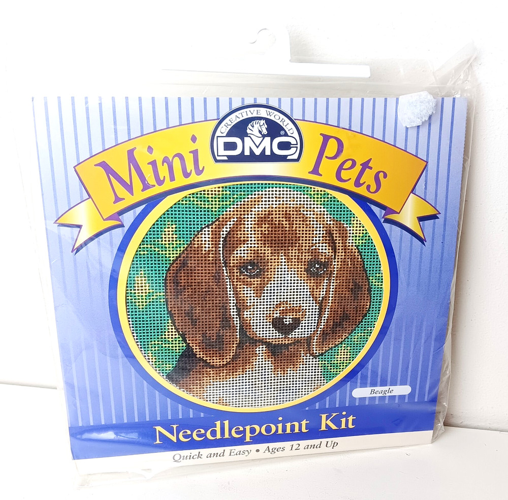 DMC Mini Pets Beagle Dog Needlepoint Stitch Kit