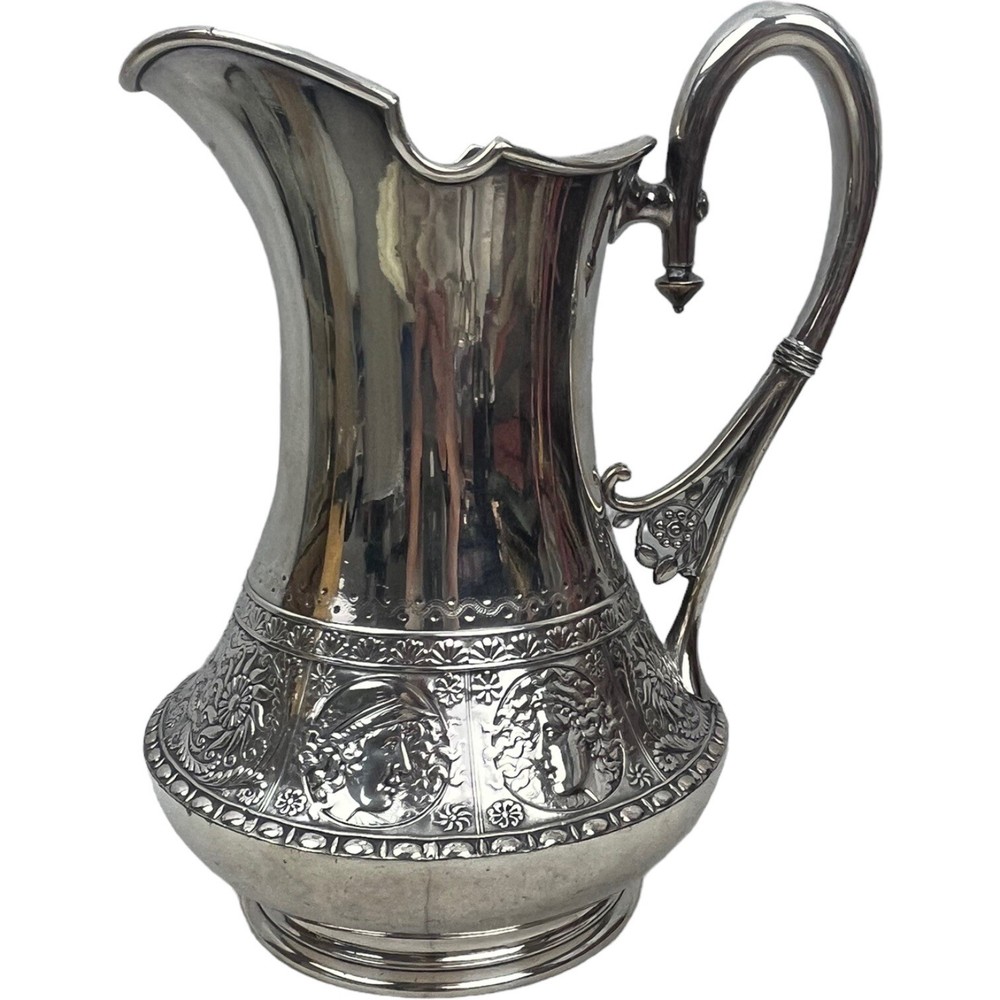 Mermod Jaccard & Co. St. Louis Silverplate Pitcher Late 19th Cen 9-1/2" Bin U51