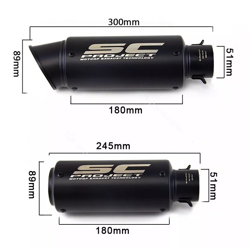 Slip for Suzuki GSXR 750 600 2006-2025 Exhaust Tips Black Muffler Mid Link Pipe