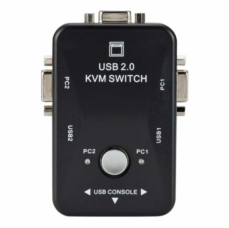 KVM switcher two in one out USB2 port printer sharer KVM computer switcher