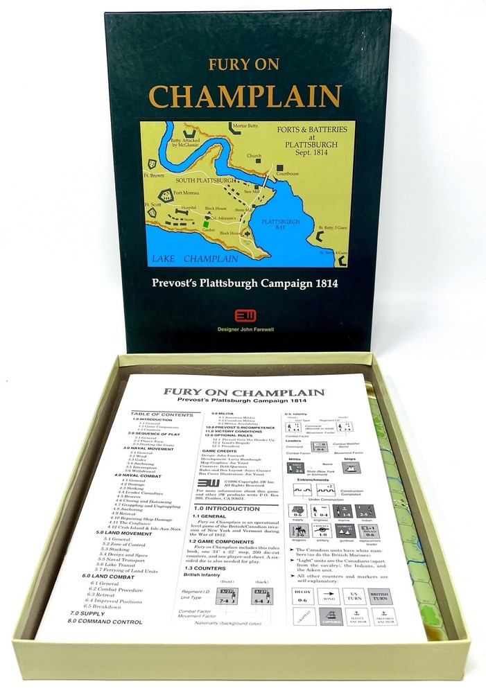 3W - Fury On Champlain (1994) Prevost's Plattsburgh Campaign 1814 - UNPUNCHED