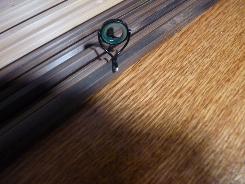 Agate Stripping Guide Black with Green insert 12MM. Rod Building