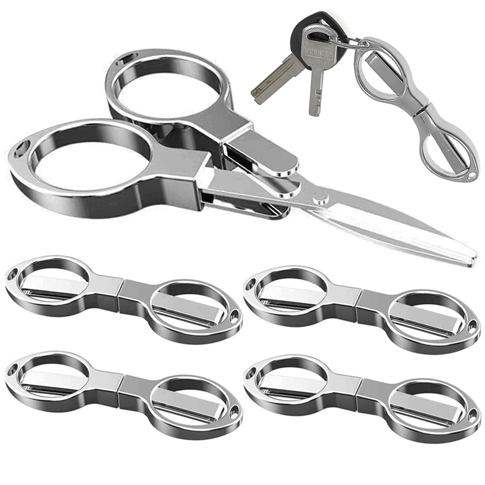 5Pcs Portable Small Folding Travel & Pocket Scissors Foldable Sewing