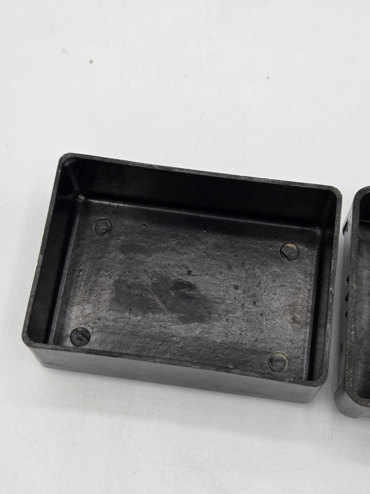 VTG Black Bakelite Travel Soap Dish