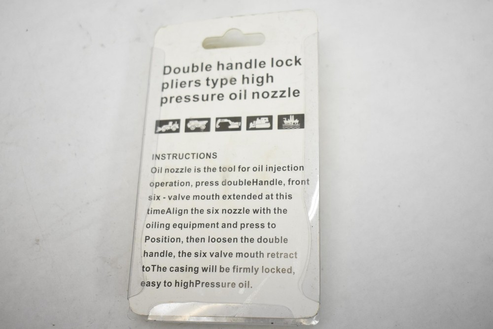 Double Handle Grease Gun Coupler 10000 PSI Locking Silver Nozzle