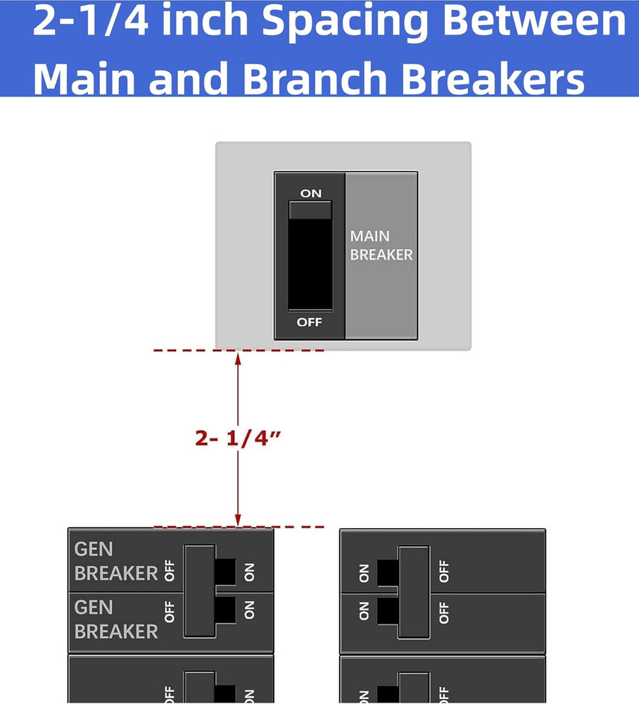 Generator Interlock Kit Compatible with Eaton Cutler Hammer Vertical Throw 150 o