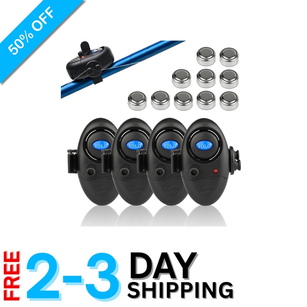 High-Performance Fishing Bite Alarm - 100m Range, Adjustable Volume & LED Light