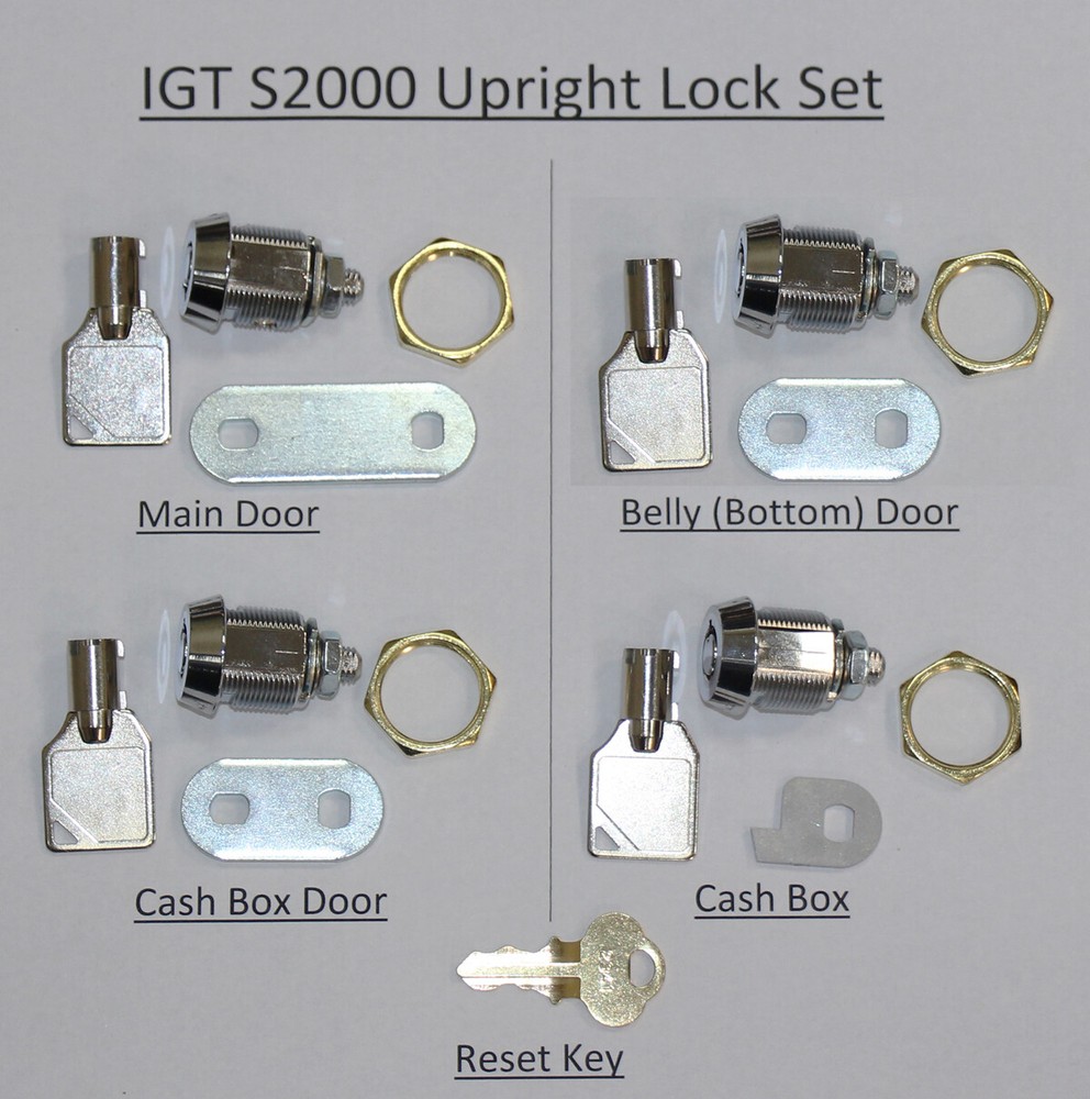 Lock Kit Set, IGT S2000 Upright for JCM WBA BV (S2-LOCK-KITUR-WBA)