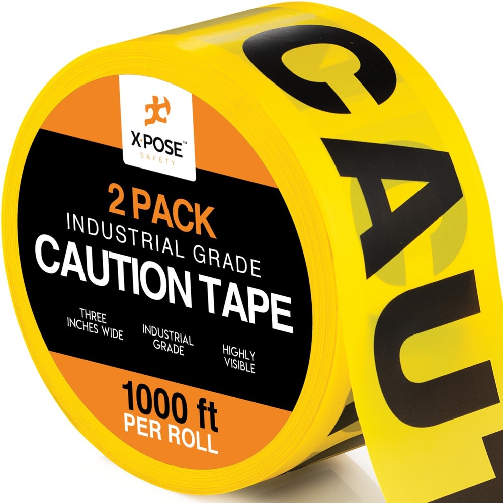 Caution Tape Roll - 1000 Ft x 3 Inch Wide Each