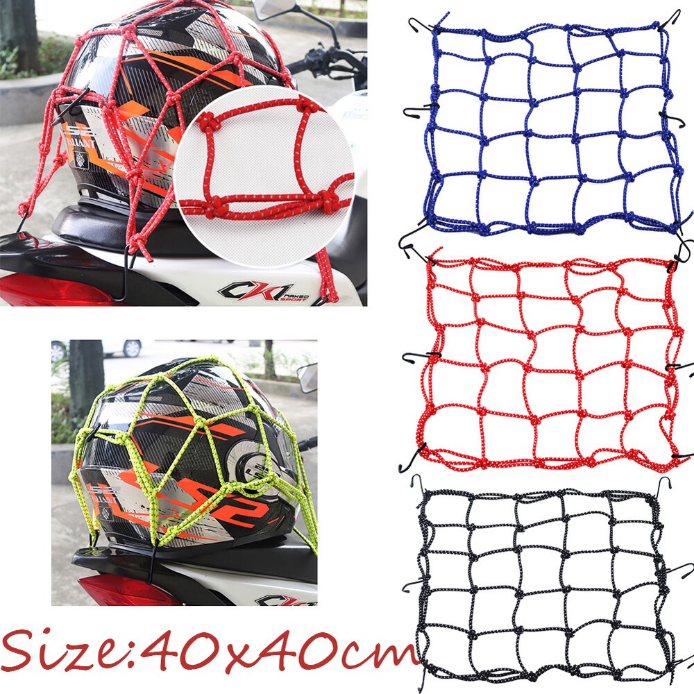 Bike Cargo Net Storage Net Strong Hooks Storage Cargo Rack Net for Motorcycle