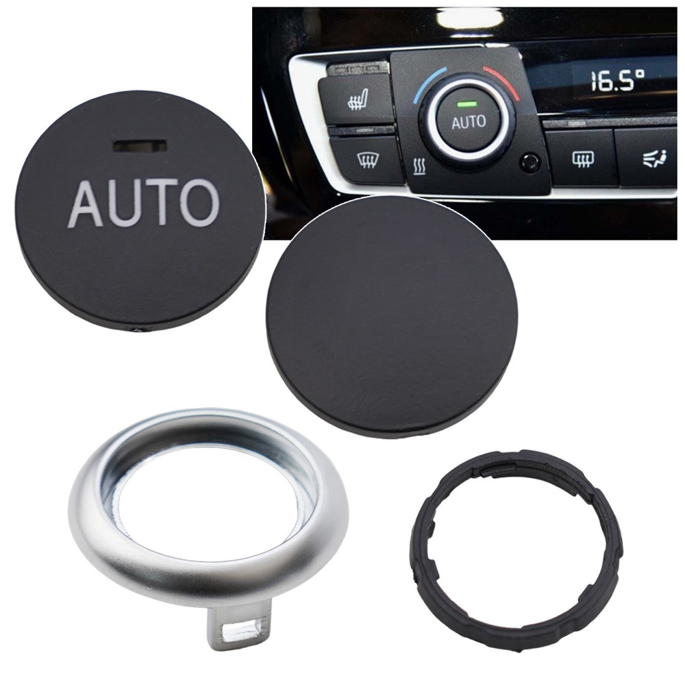 For-5 6 7 X6 AC Climate Control Knobs Rotary Buttons Black+Silver