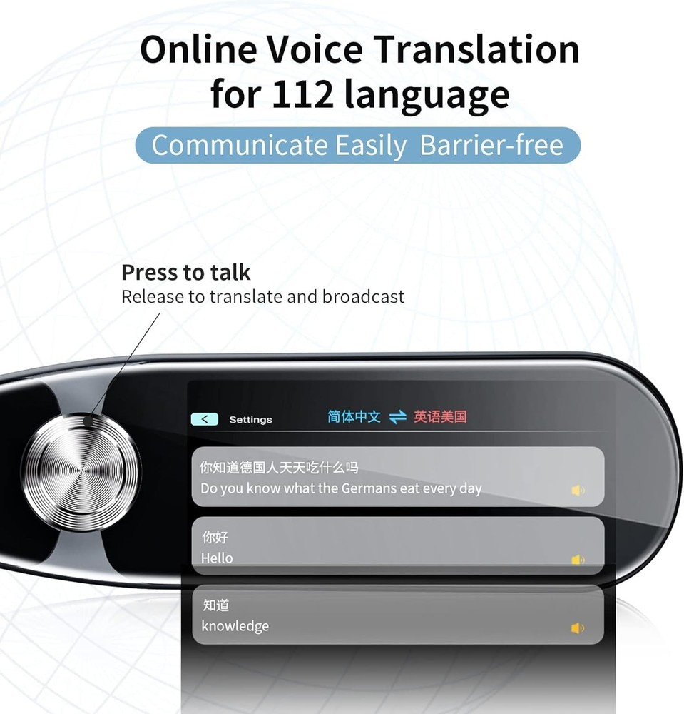 Translator Pen - 112 Languages OCR Scanner & Text-to-Speech Reader Pen