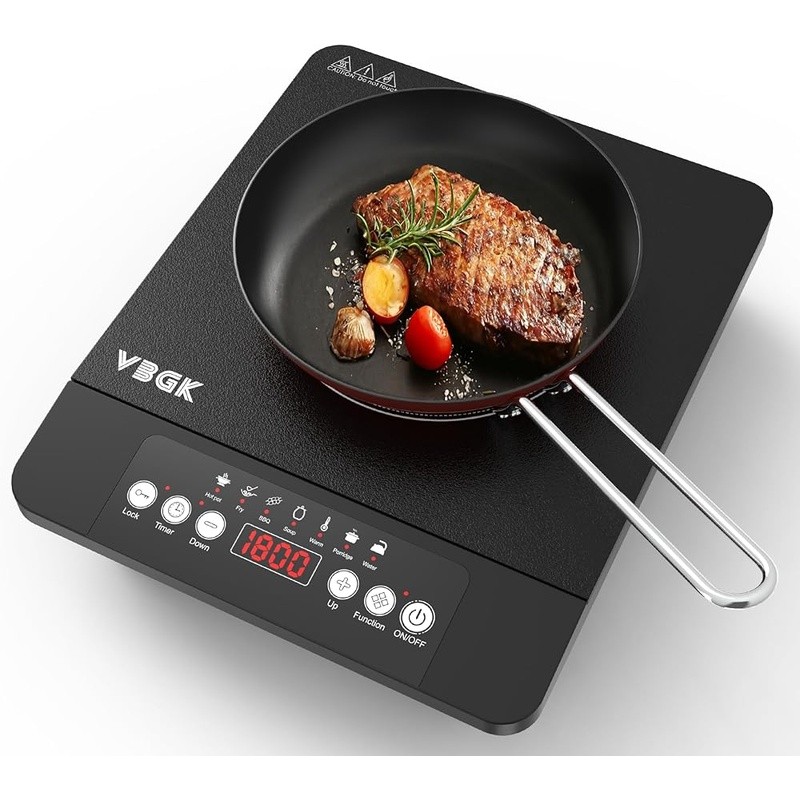 Induction Single Burner Hot Plate Digital Control Safe & Efficient Cooking 110V
