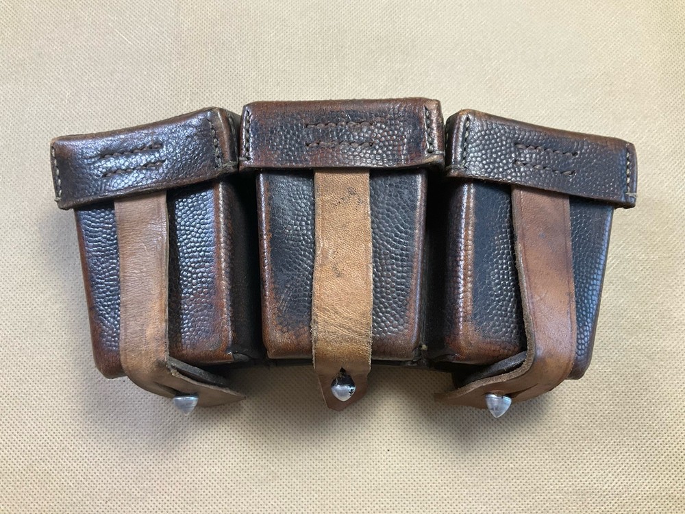Rare Eugen Hurth Munched Leather K98Ammo Pouch Dated 1935