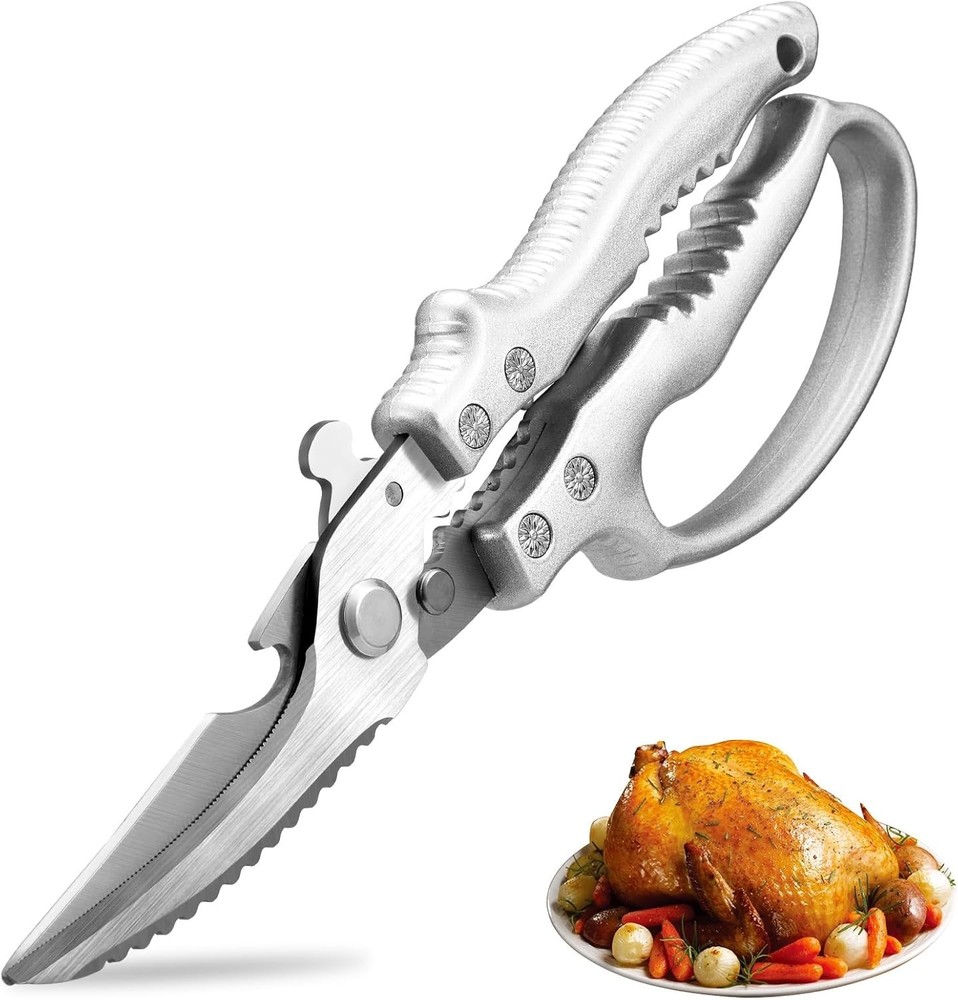 Heavy Duty Kitchen Scissors, Poultry Shears (for Meat,Chicken, Bone,Turkey,Fish)