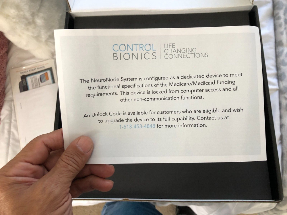 New NeuroNode Trilogy Control Bionics Speech Generation System