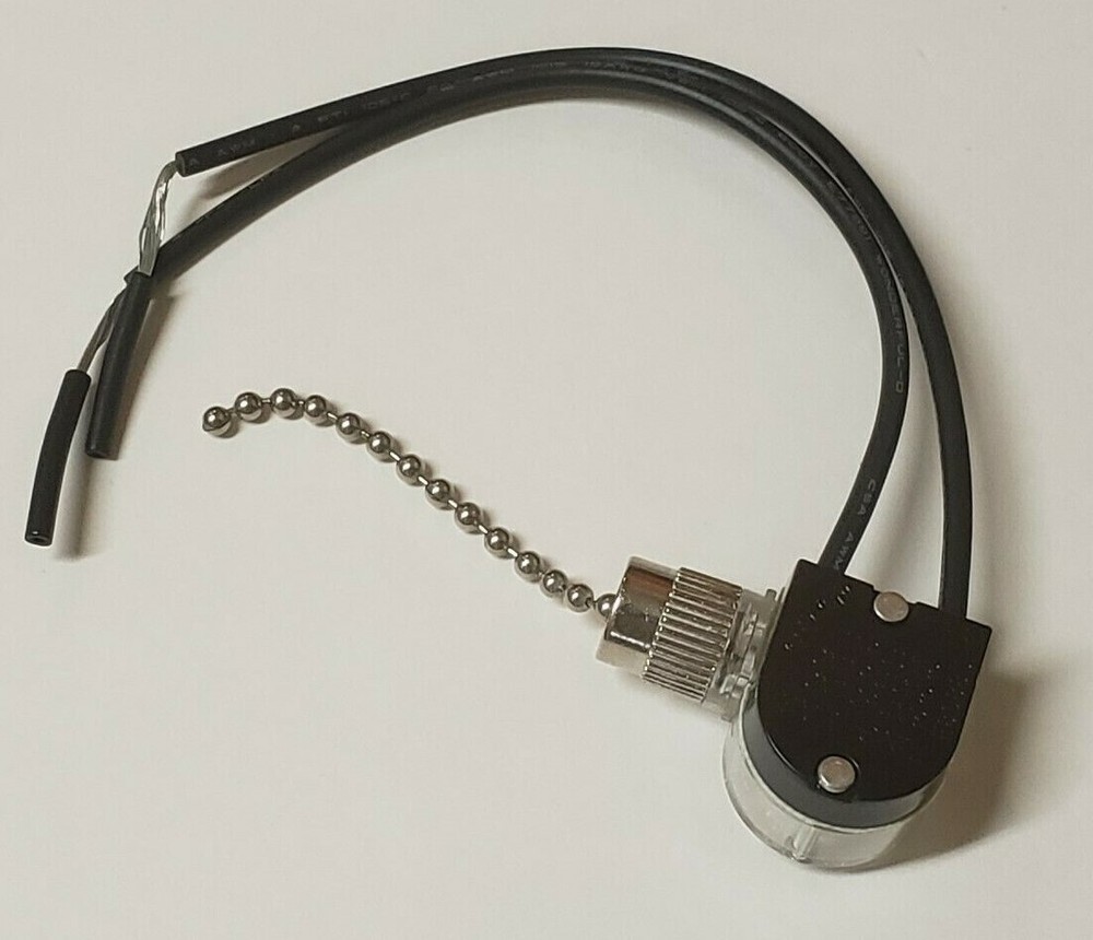 NICKEL PULL CHAIN CANOPY SWITCH SINGLE CIRCUIT NEW 30044J