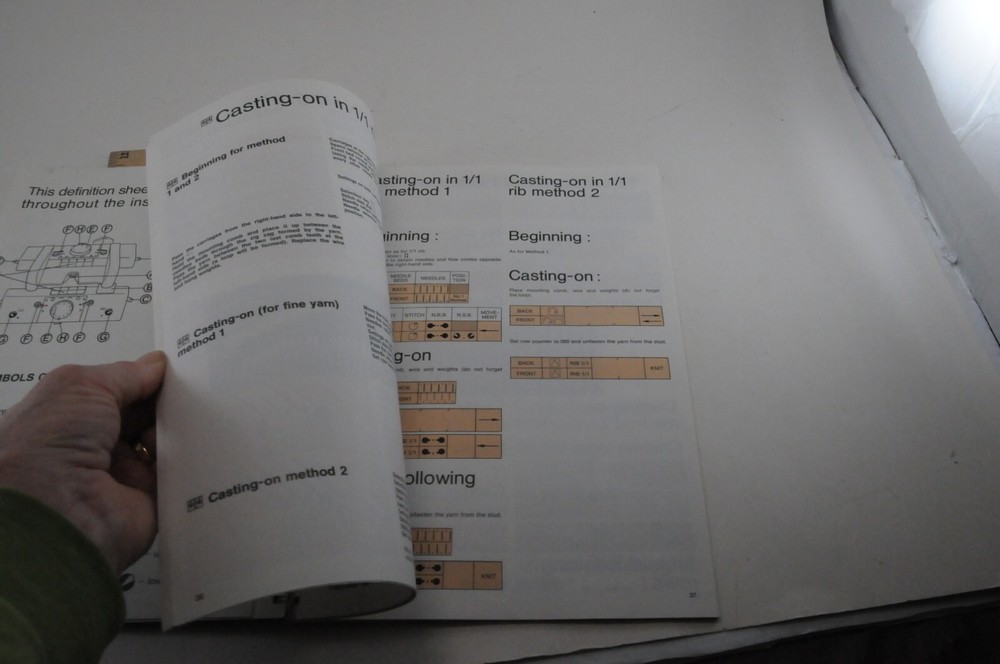 Vintage White Knitting Machine Instruction Book SIT
