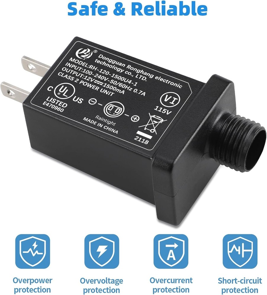 Replacement Inflatable Adapter 1.5A Power Supply US Plug