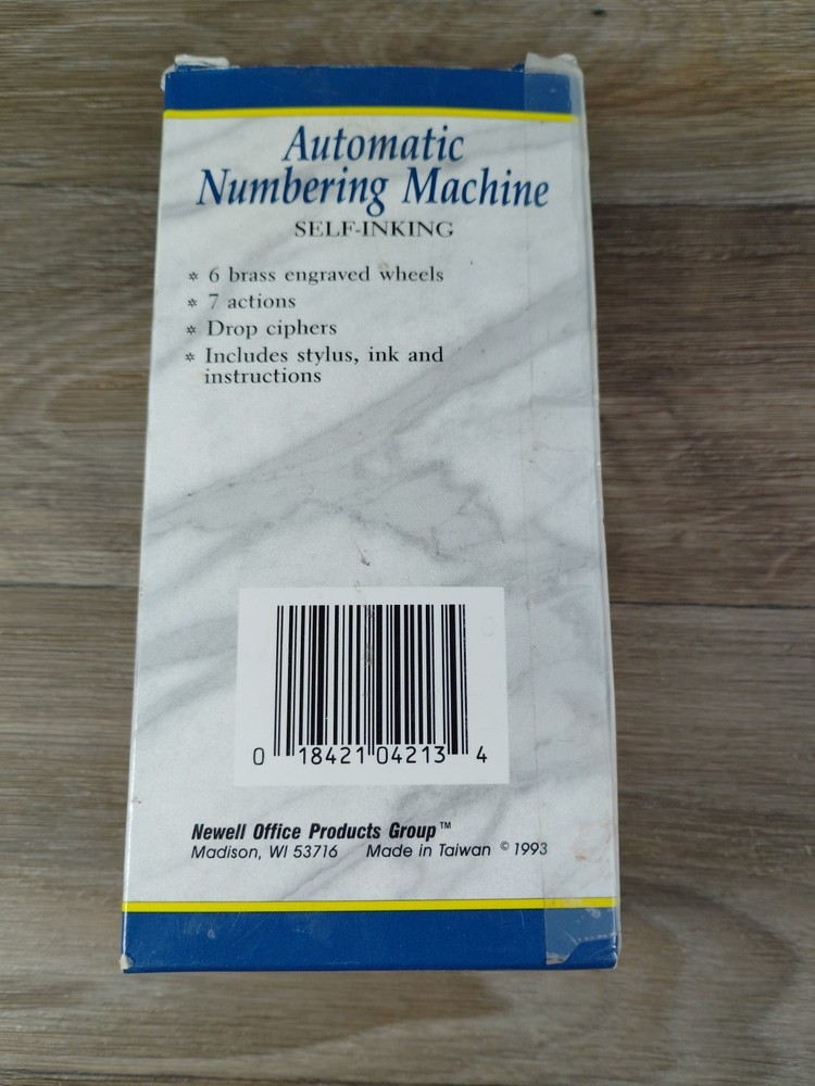 Automatic Numbering Machine - Brass Engraved Wheels