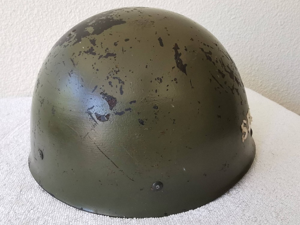 Vintage 1945-1955 Post War Austrian Sergeant Helmet Liner with Strap