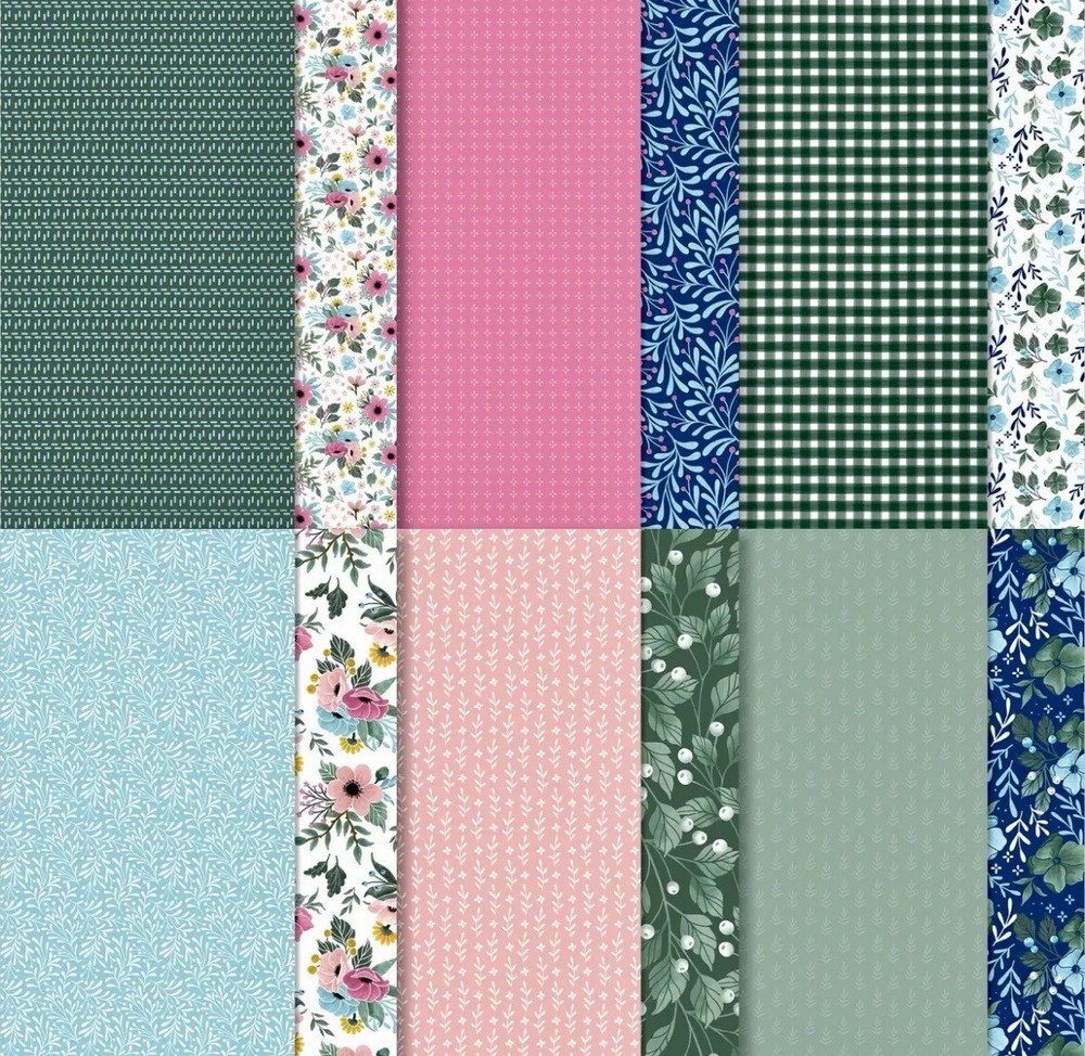 Stampin Up FITTING FLORETS 12 6x6 Sheets + 10 Additional Random Sheets DSP