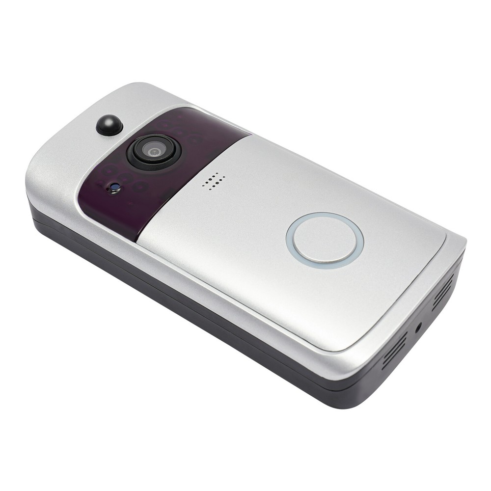 Wireless Security Smart WiFi Doorbell Intercom Video Camera Door Bell V5 Silver