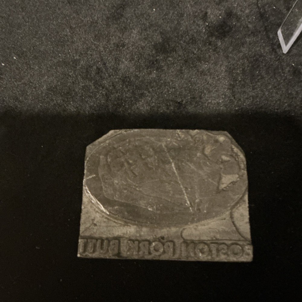 Printing Plate “ Boston Pork Butt” 3”