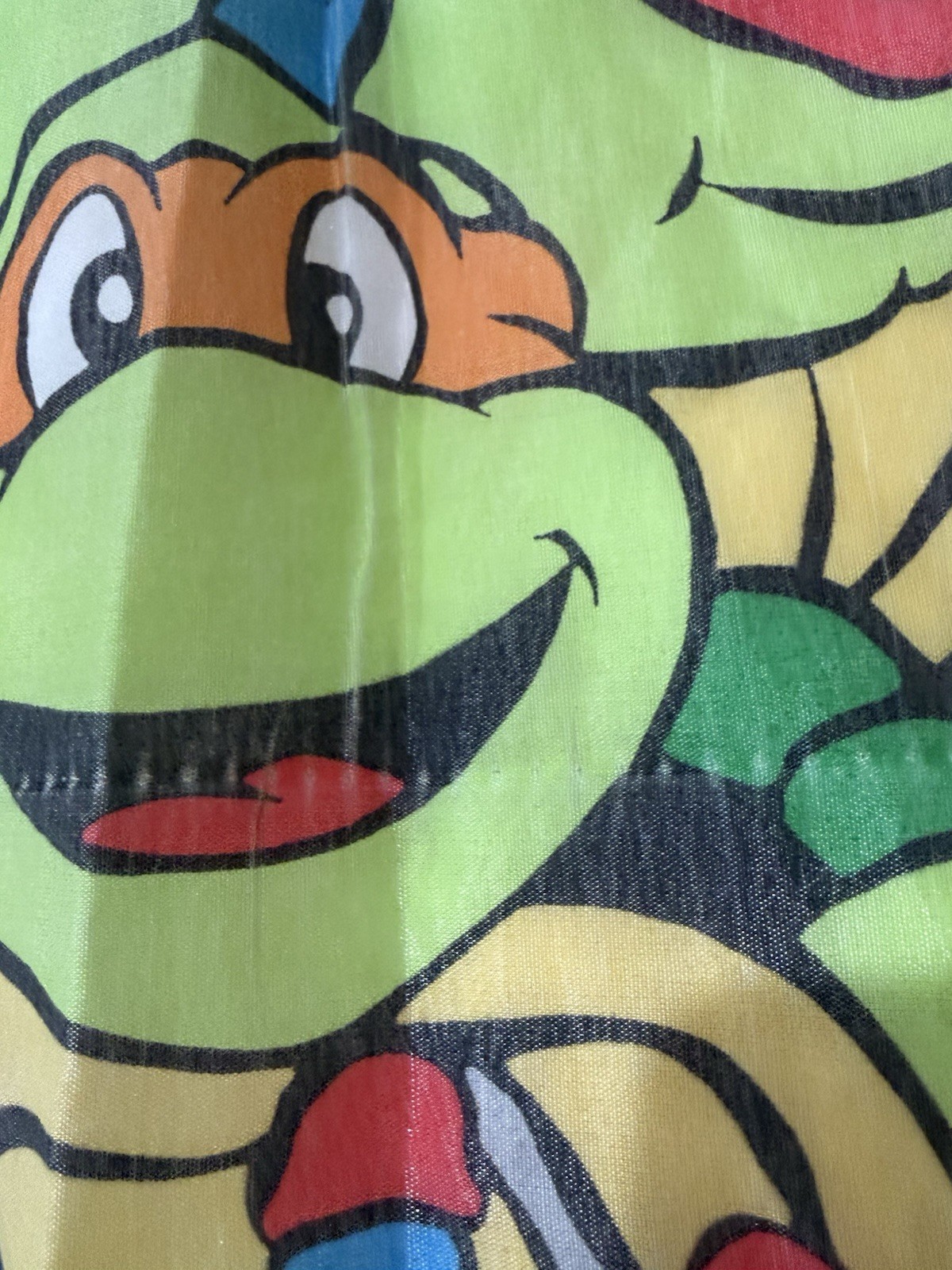 1990 Mirage Teenage Mutant Ninja Turtles Youth Kids Sleeping Bag TMNT Faded