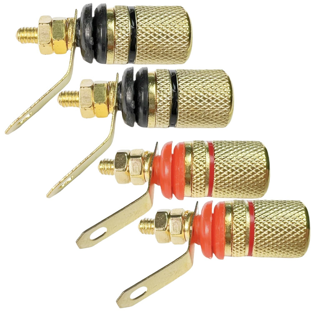 Amplifier Terminal Connector Binding Post Banana Plug Jack Socket (4 Pack)