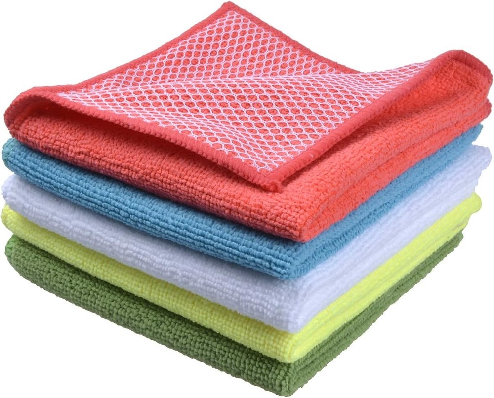 Microfiber Dish Cloth Towels with Poly Scour Side  Kitchen