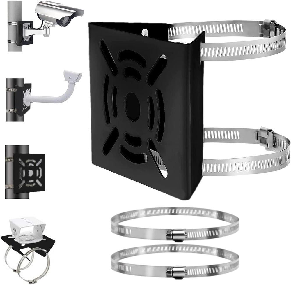 Universal Vertical Pole Mount Adapter Bracket for CCTV Security Camera PTZ Dome