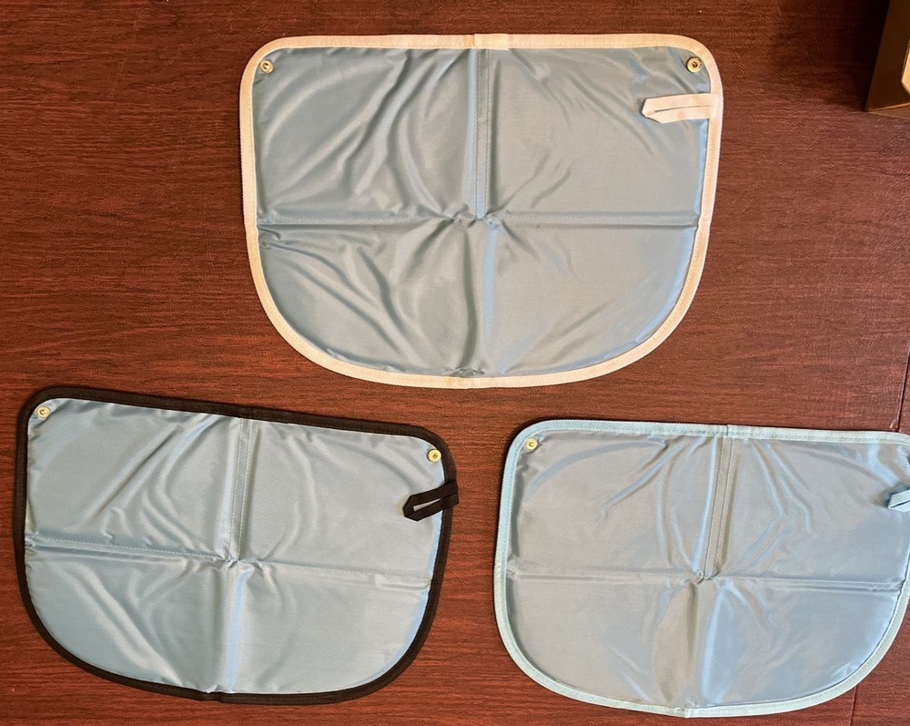 3 Pack Camping / Stadium Seat Mat Pad Foldable Blue NEW
