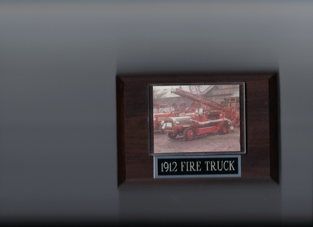1912 FIRE TRUCK PLAQUE FIREFIGHTING