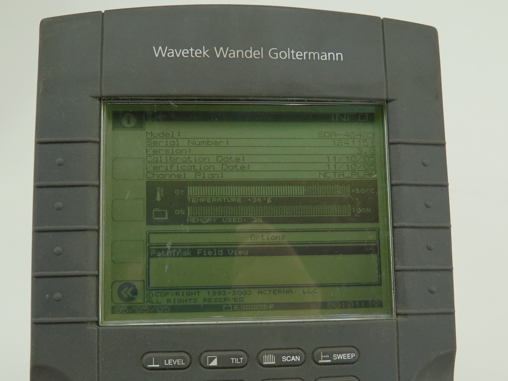WAVETEK ACTERNA JDSU SDA-4040D WWG Stealth Digital Analyzer Field View