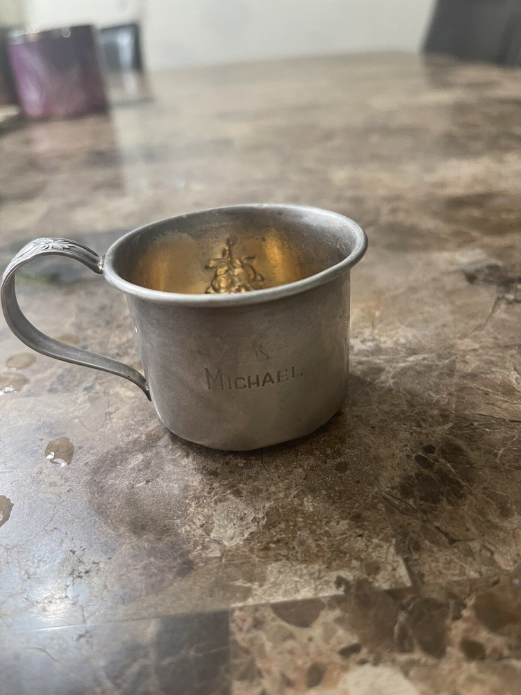 vintege sterling silver webster baby cup
