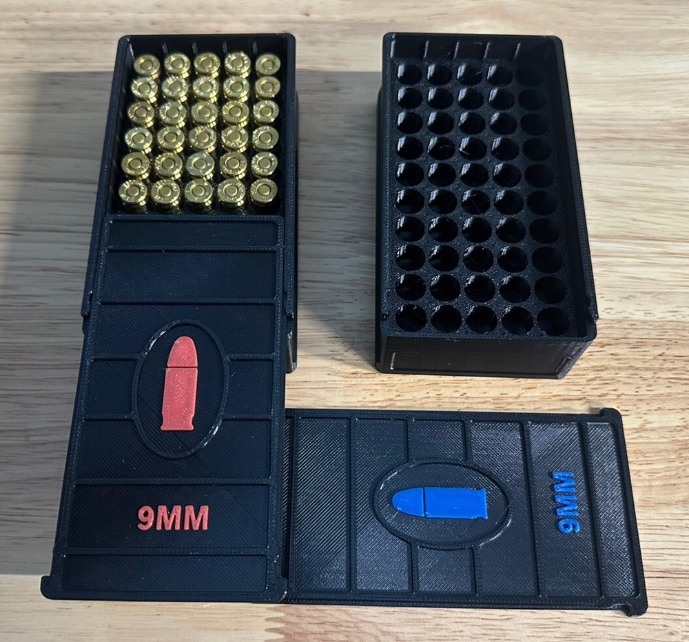 9MM Ammo Box 50rd Capacity (3 Pack)