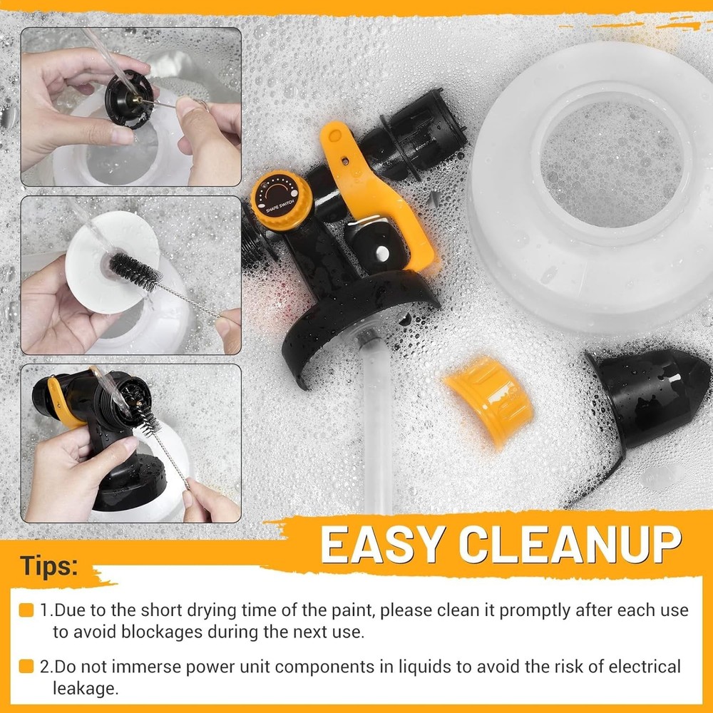 Versatile Handheld Paint Sprayer: 5 Brass Nozzles & 3 Patterns for All Projects