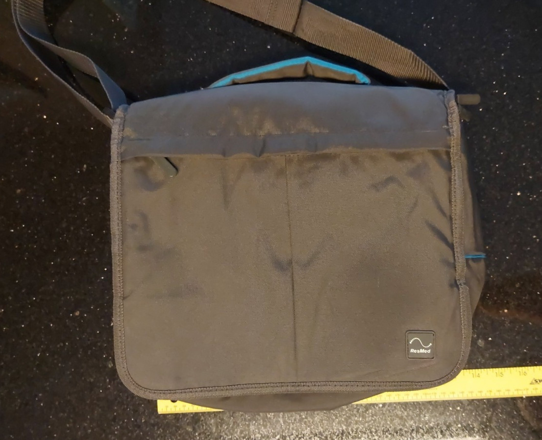 ResMed Airsense 10 CPAP Travel Bag With Shoulder Strap Black Gray