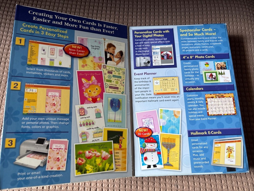 Hallmark Card Studio 2008 Deluxe Greeting Computer Software Windows CD