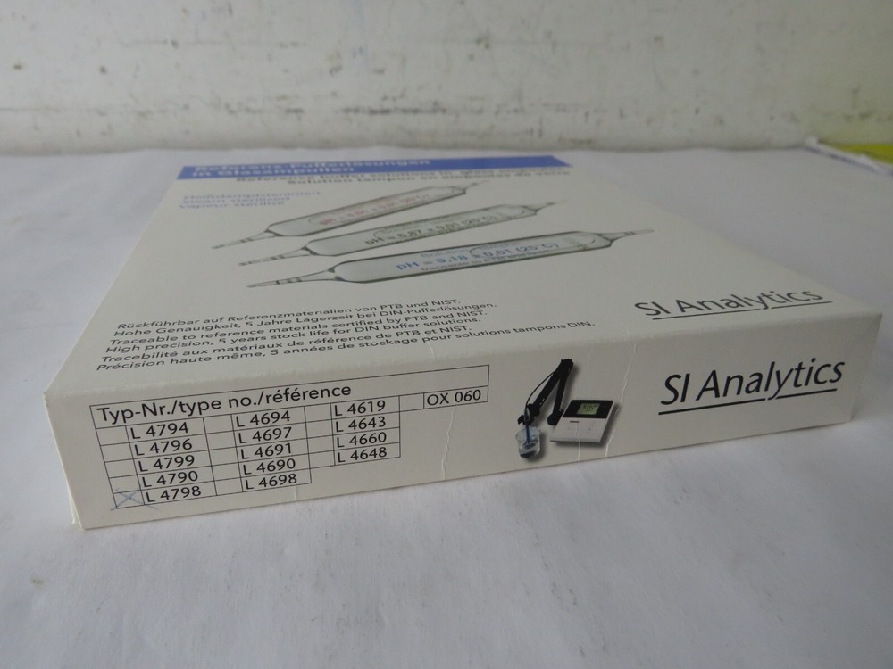 SI Analytics Reference Buffer Solutions In Glass Ampoules (6 Ampoules) L 4789
