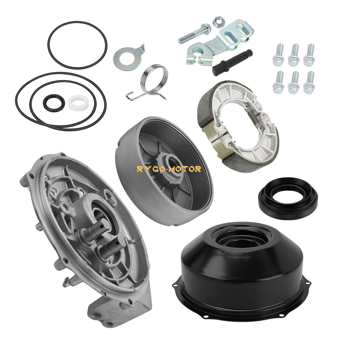 Rear Brake Drum Hub Plate Cover Shoes Seals for Honda TRX450FE/FM Foreman 98-04