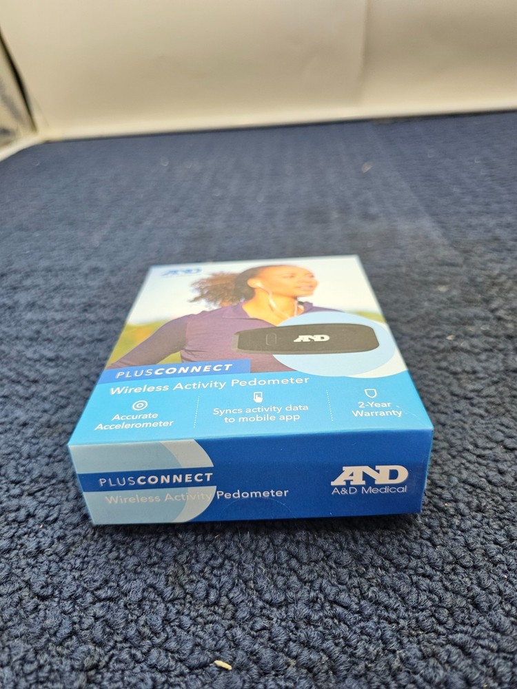 (QTY 2) A&D Wireless Activity Pedometer PlusConnect Accurate Accelerometer Black