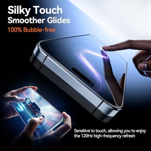 4-Pack HD Screen Protector for,[Military Grade iPhone 16 Pro Clear