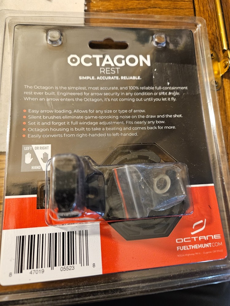 OCTANE OCTAGON Silent Arrow Loading Rest, Ambidextrous