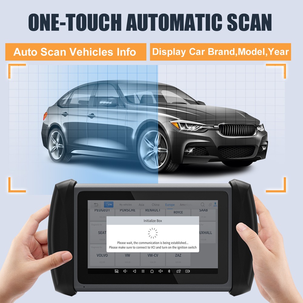 XTOOL IP616 Auto Scan Full System Diagnostic Tool OBD2 Scanner CANFD Key Coding