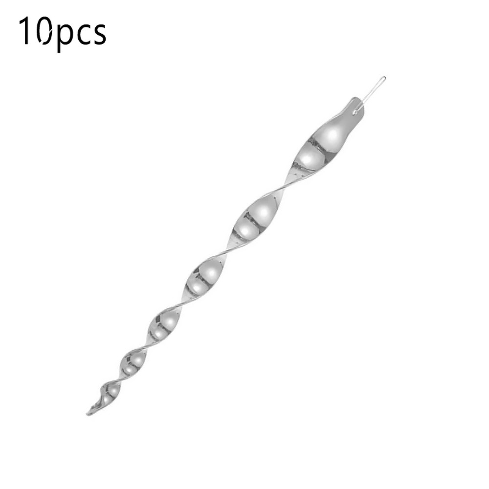 10Pack Bird Repellent Reflective Scare Rods Spiral Deterrent Control Device Deco