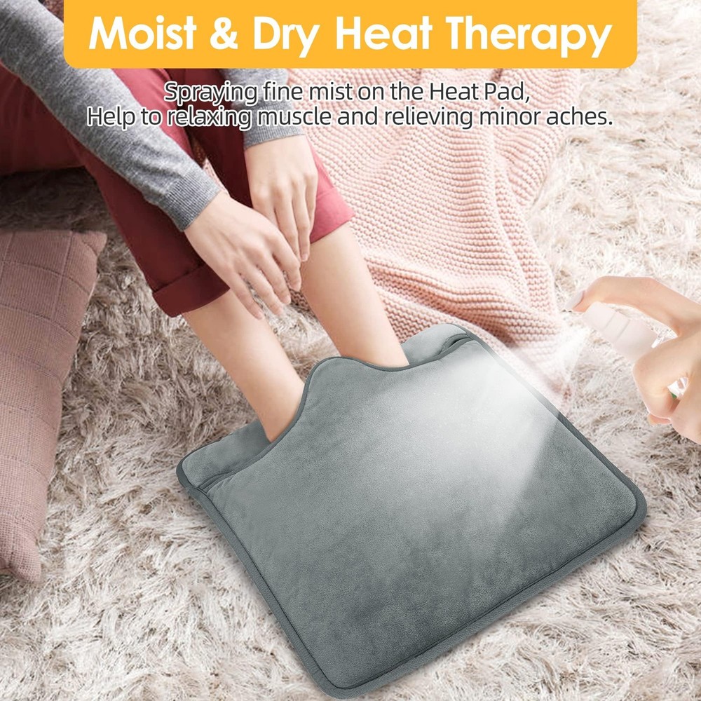 Electric Heated Foot Warmer Pad w Timer Temp Control